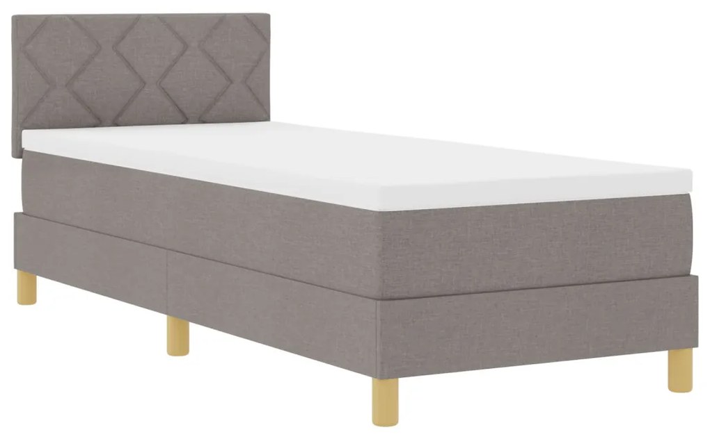 Boxspring ágy matraccal és LED bézs 80x200 cm szövet