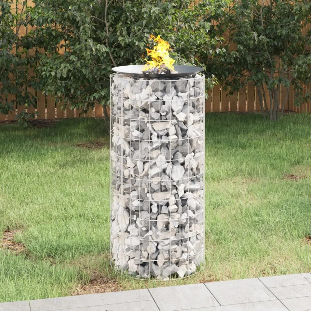 Horganyzott vas gabion tűzrakó Ø 50 cm