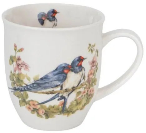 Madaras porcelán bögre - 400 ml - fecskék