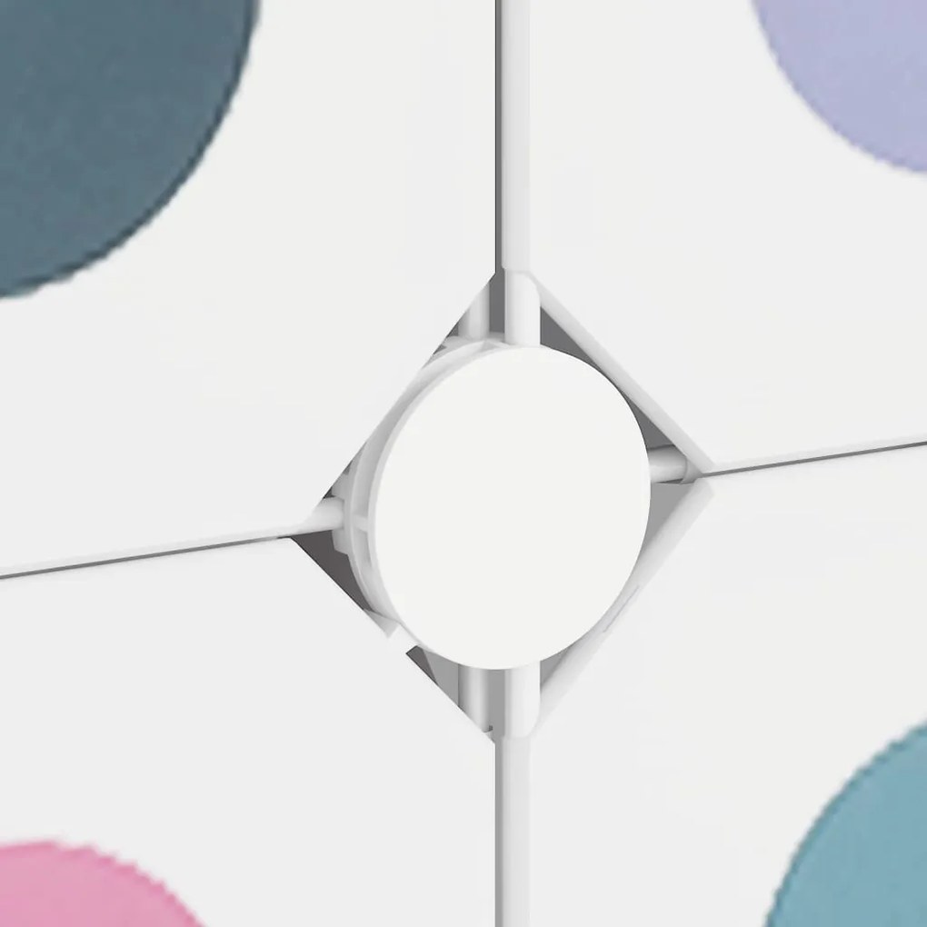 gyerek kocka alakú tárolószekrény 10 fehér PP kockával