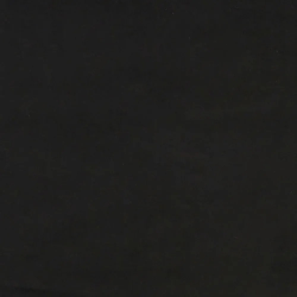 fekete bársony zsebrugós ágymatrac 100x200x20 cm