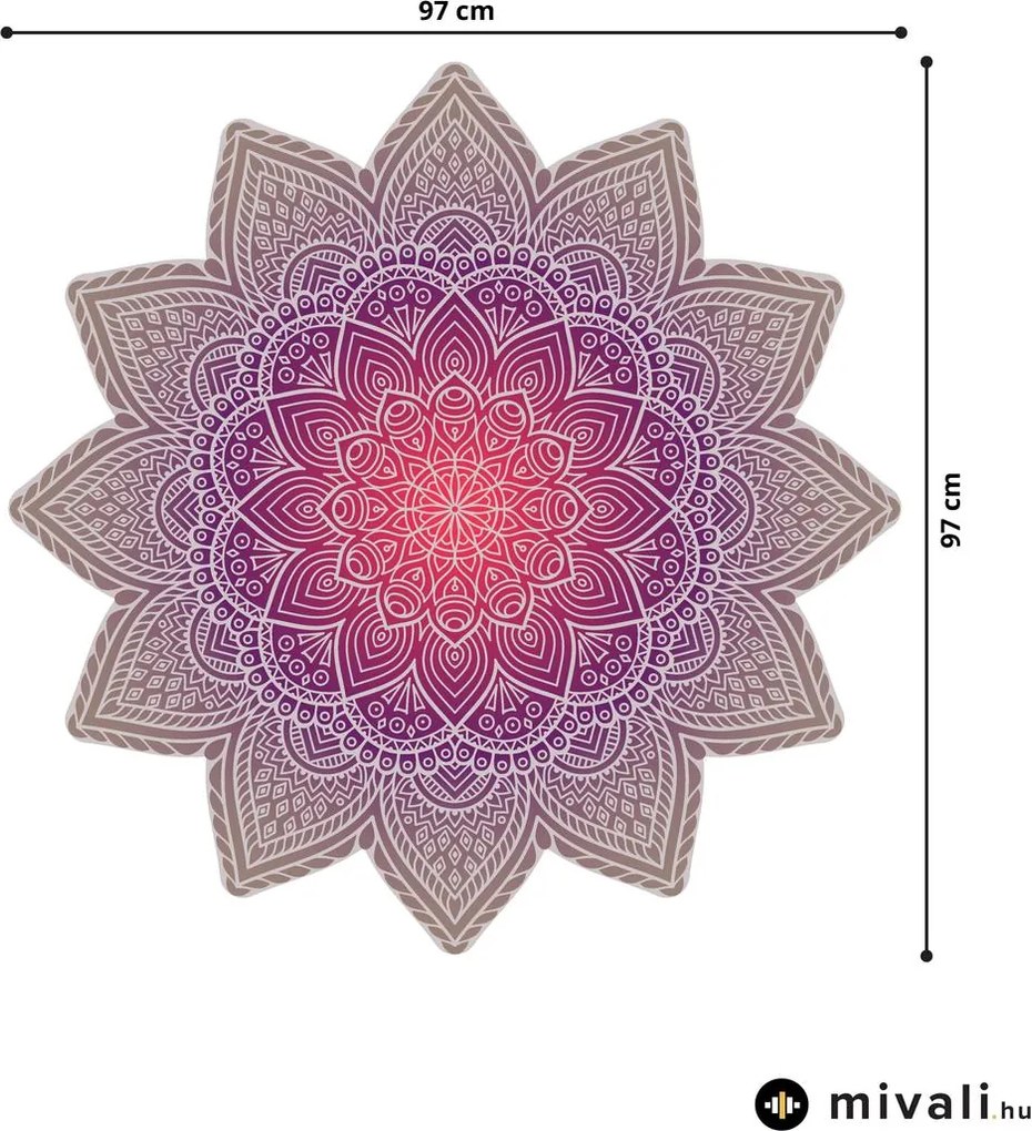 Falmatricák - Mandala barnás-lila