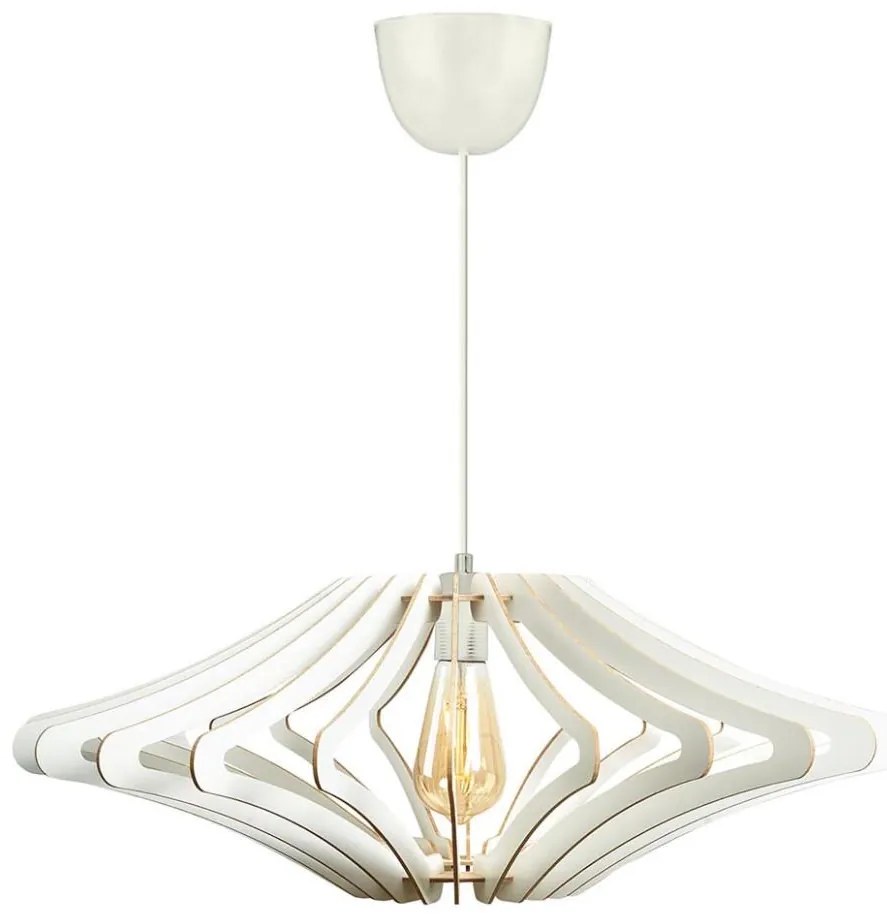 Fehér 1xE27/60W/230V mennyezeti lámpa, 47 cm átmérővel