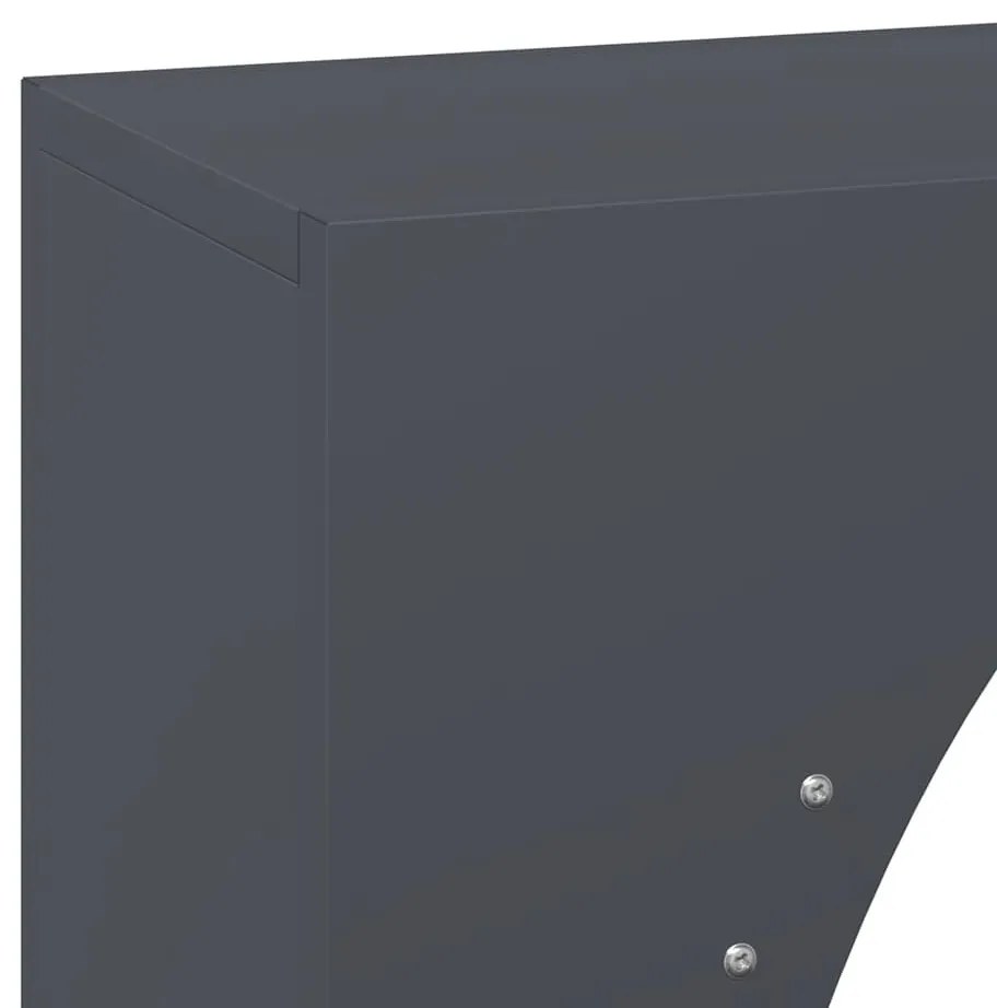 antracitszürke hidegen hengerelt acél tűzifatároló 50x23x100 cm