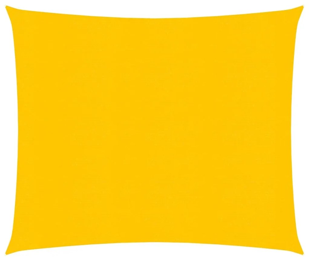 sárga négyzet alakú HDPE napvitorla 160 g/m² 5x5 m