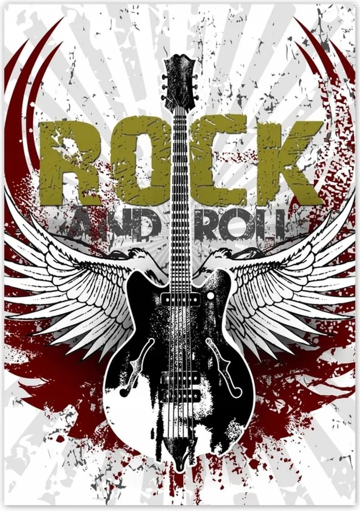 Poszterek 70x100 Rock And Roll Gitár