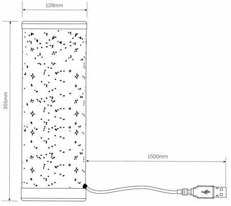 LED RGBW állítható asztali lámpa STELLA MINI LED/5W/5V + DO