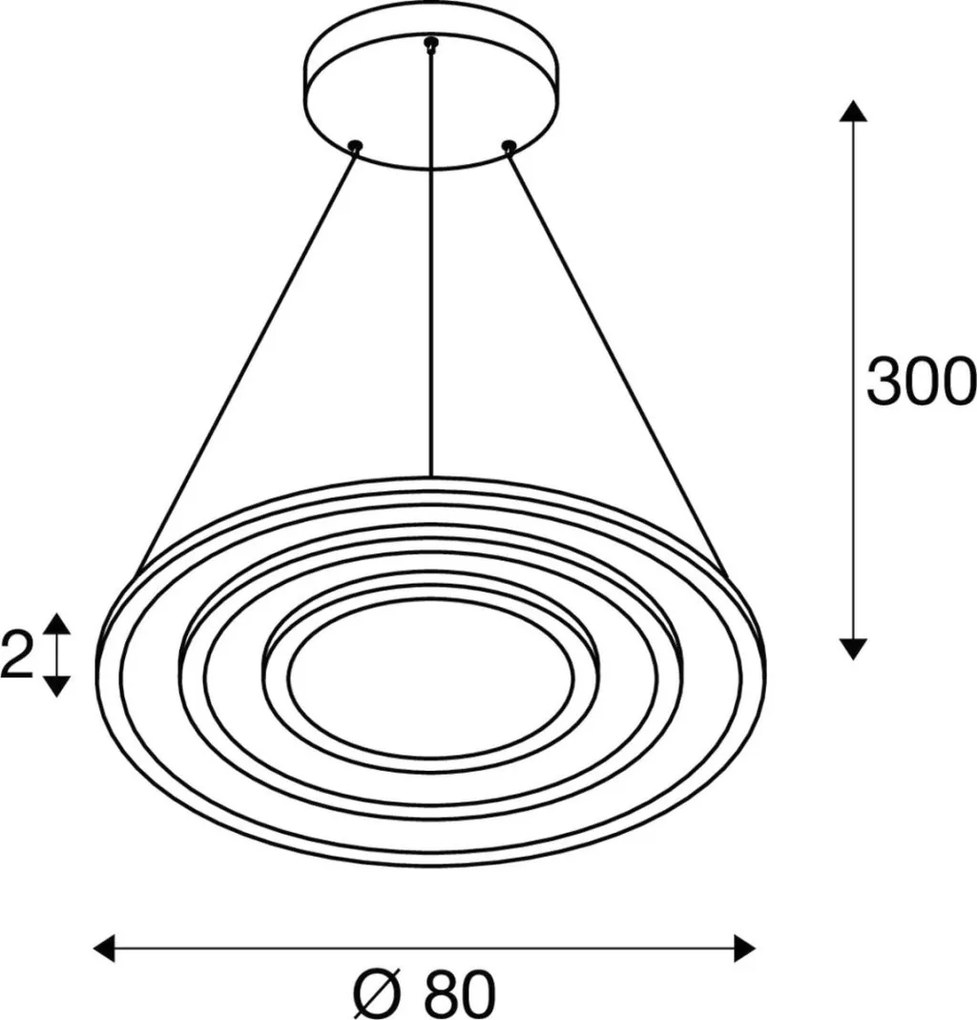 SLV 1007702 ONE Modern Led Függesztett Lámpa Fehér LED IP20