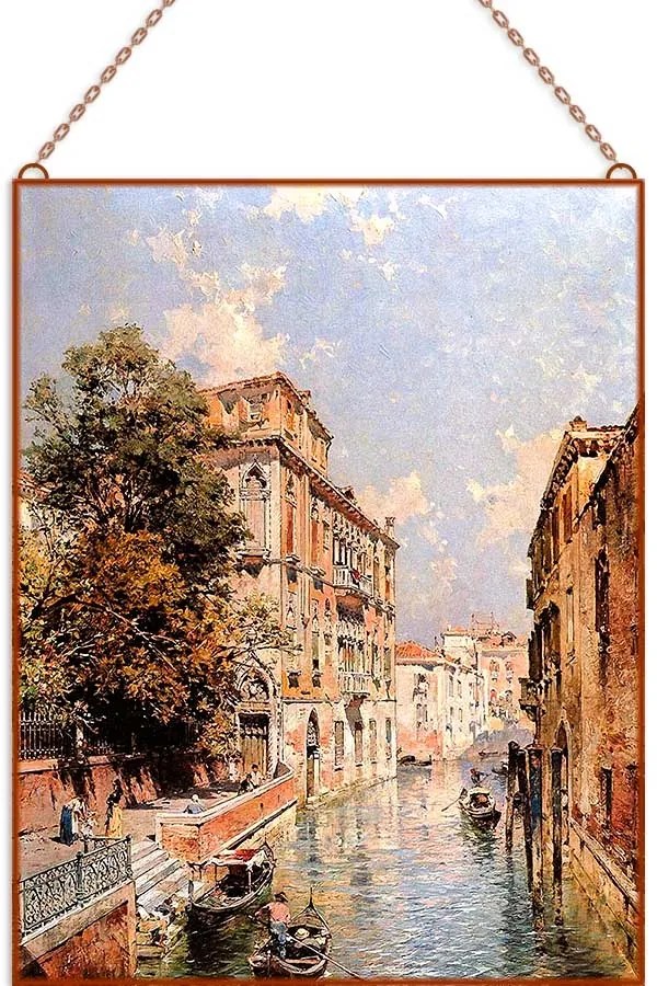 Unterberger-Venice üvegkép, falikép