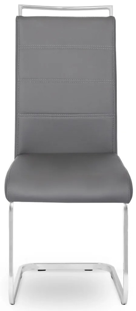 Szánkótalpas Étkezőszék Szürke Eco-bőr Kárpittal. LOCA 2