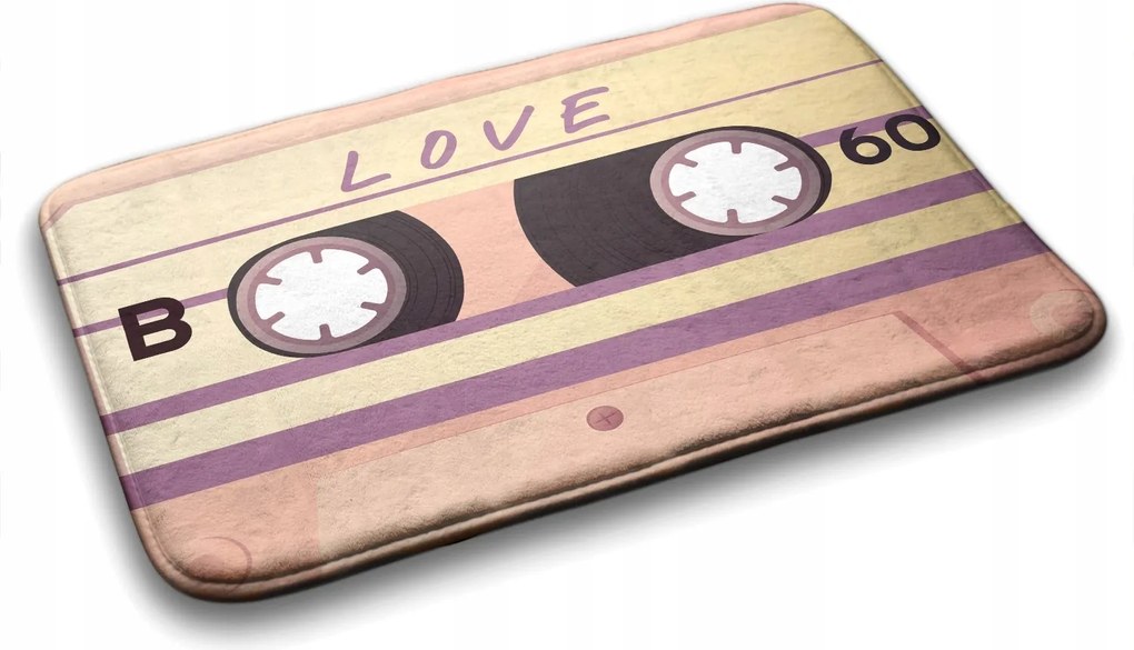 Puha fürdőszobaszőnyeg Retro kazetta 75x45 cm