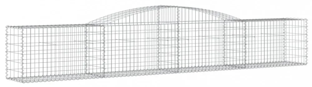 25 db íves horganyzott vas gabion kosár 400x50x60/80 cm