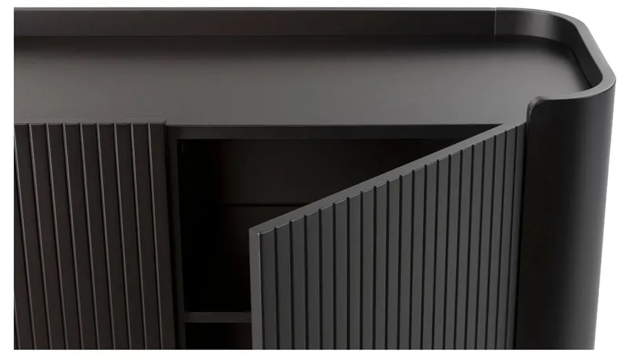 Fekete TV-állvány 180x55x40 cm Willa – MOME