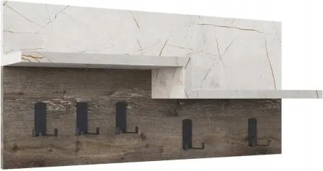 Houseland Harmon Lagina kabáttartó szürke kő/sötét kávé