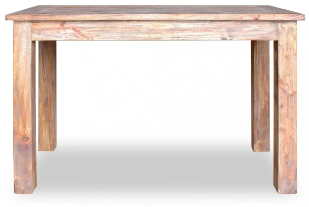 Tömör újrahasznosított fa étkezőasztal 120 x 60 x 77 cm