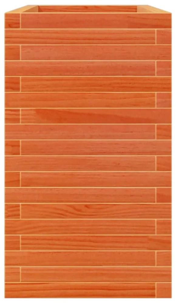 viaszbarna tömör fenyőfa kerti virágtartó 90 x 40 x 68,5 cm