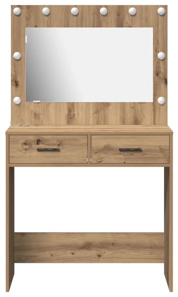 piperasztal LED világítással Kézműves tölgy 78.5x41x135 cm