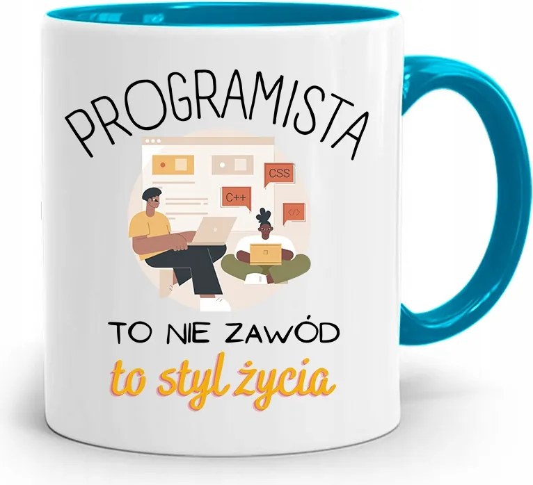 A Programozó Kék Bögre Egy Életstílus Ajándék fényképes nyomtatással