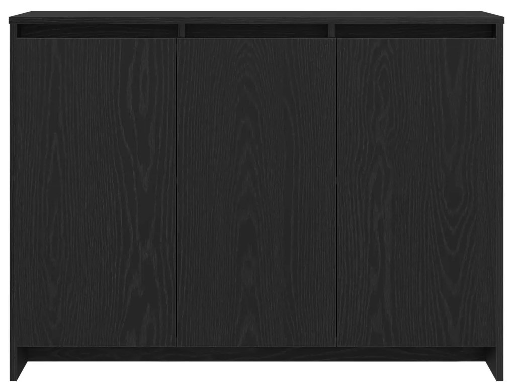 Fekete Tölgy Büfé 102x33x75 cm Műanyag Fa