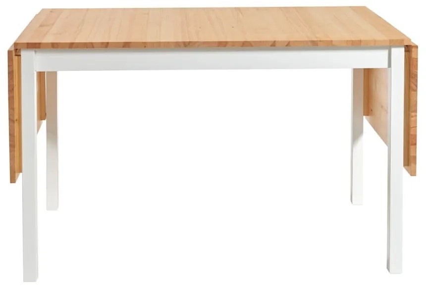 Brisbane bővíthető borovi fenyő étkezőasztal fehér konstrukcióval, 120 (200) x 70 cm - Bonami Essentials
