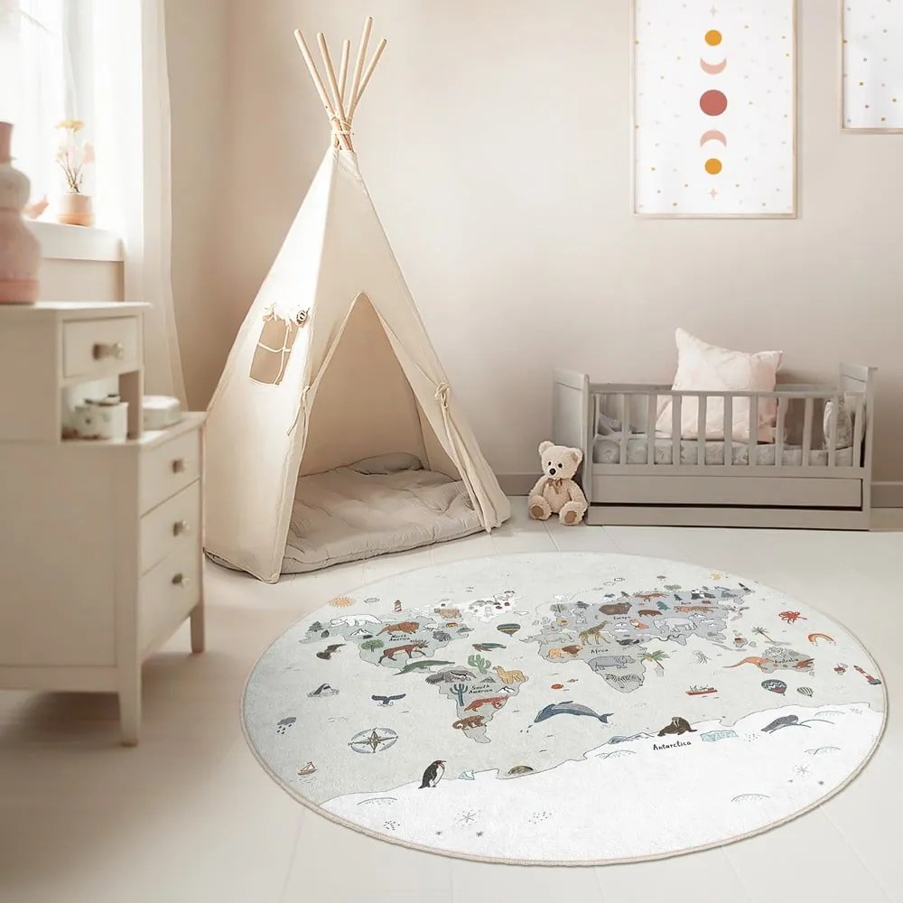 Mosható gyerek játszószőnyeg ø150 cm Big World – Mila Home