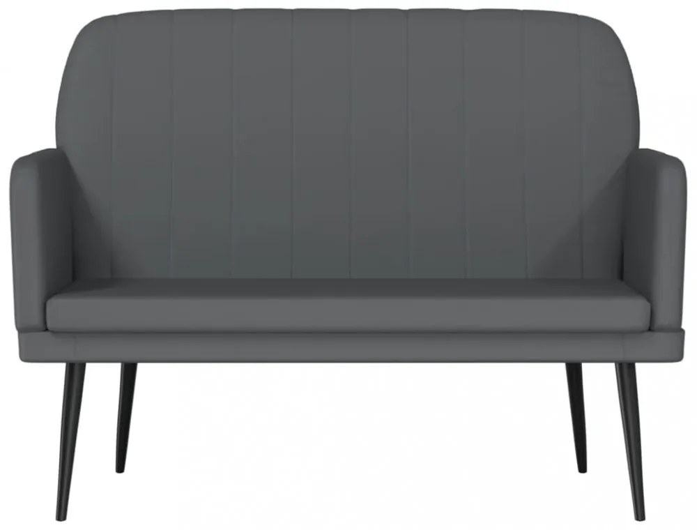 vidaXL szürke műbőr pad 107 x 80 x 81 cm