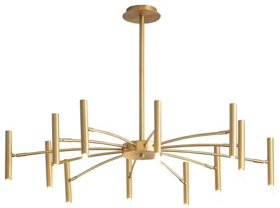 Redo 01-2774 - Csillár rúdon RAYEN 12xG9/10W/230V bronz