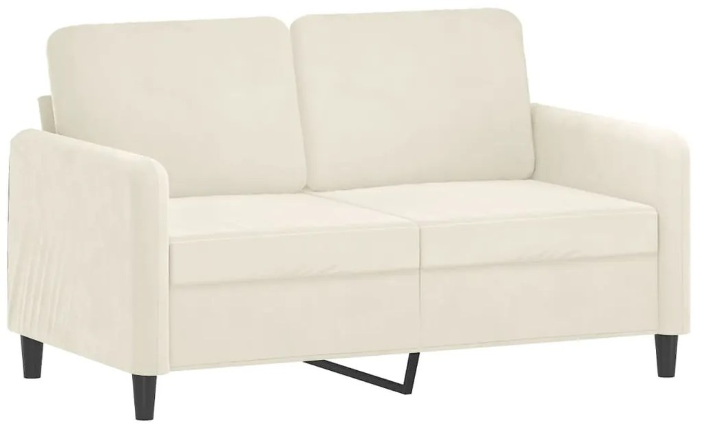 vidaXL 2 részes krémszínű bársony ülőgarnitúra