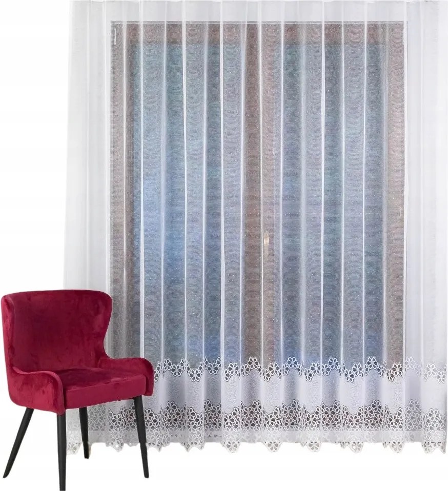 Kész Függöny Szalaggal , Hosszú Csíkos Minta Az Alján 550x220