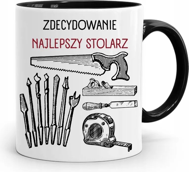 Bögre Fekete Asztalos Ajándék Legjobb Asztalos fényképes nyomtatással