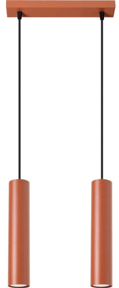 Sollux SL.1490 - Csillár zsinóron LAGOS 2xGU10/10W/230V piros