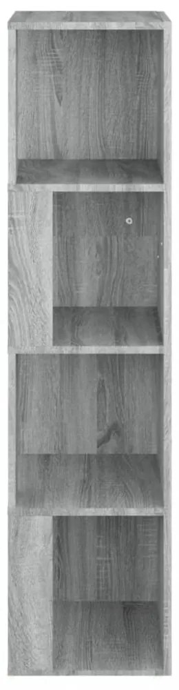 szürke sonoma színű szerelt fa sarokszekrény 33 x 33 x 132 cm