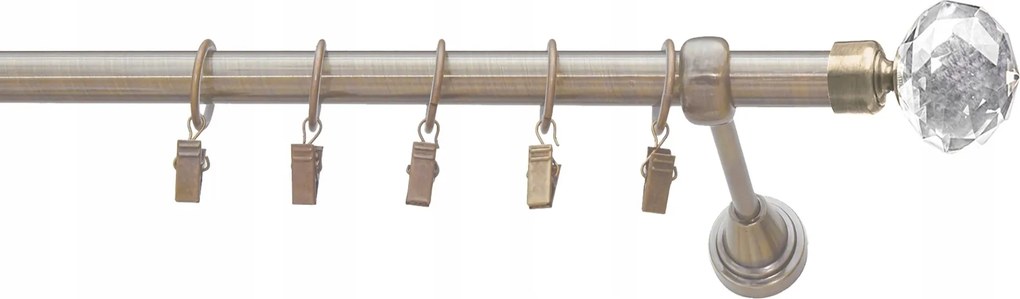 Függönykarnis szimpla mennyezeti Kristály csendes béka 25mm 150 cm