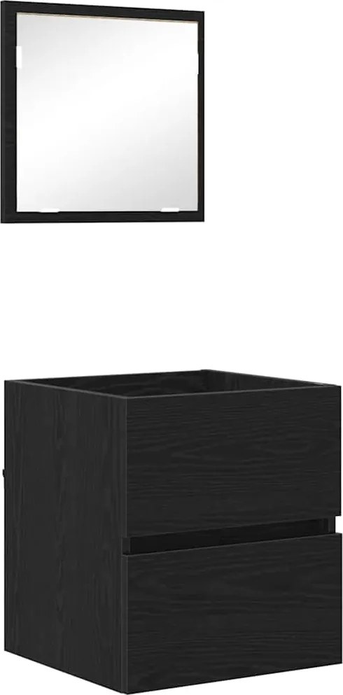 vidaXL Fürdőszoba Székény Fekete tölgy 41 x 38,5 x 45 cm Faanyag