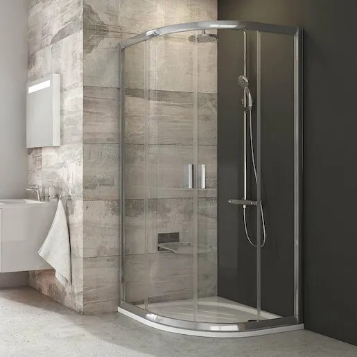 Ravak Blix 90x90 cm-es negyedkör alakú zuhanykabin 3b270c00z1 BLCP490TBR