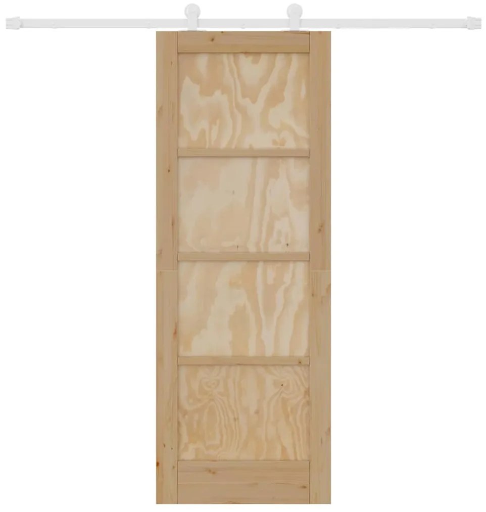 Tolóajtó Szett ORKDAL Természetes és fehér 73.5 x 198.5 cm