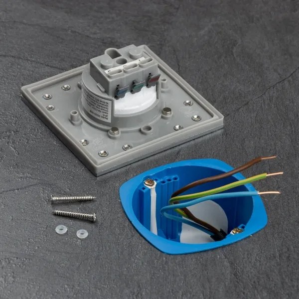 Brilagi - Kültéri beépített padló aljzat IP55 matt króm négyzet