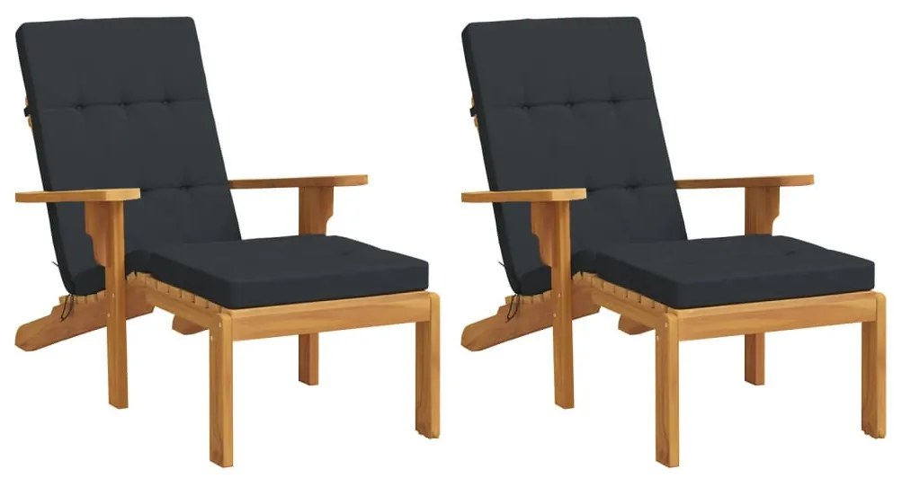 2 db fekete oxford szövet nyugágypárna