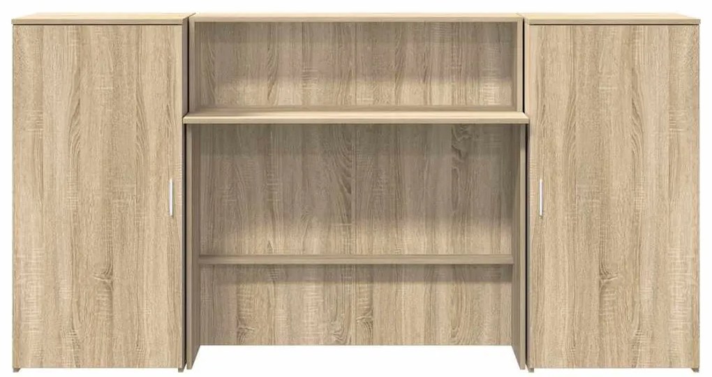 recepciós pult sonoma tölgy 200x50x103,5 cm szerelt fa