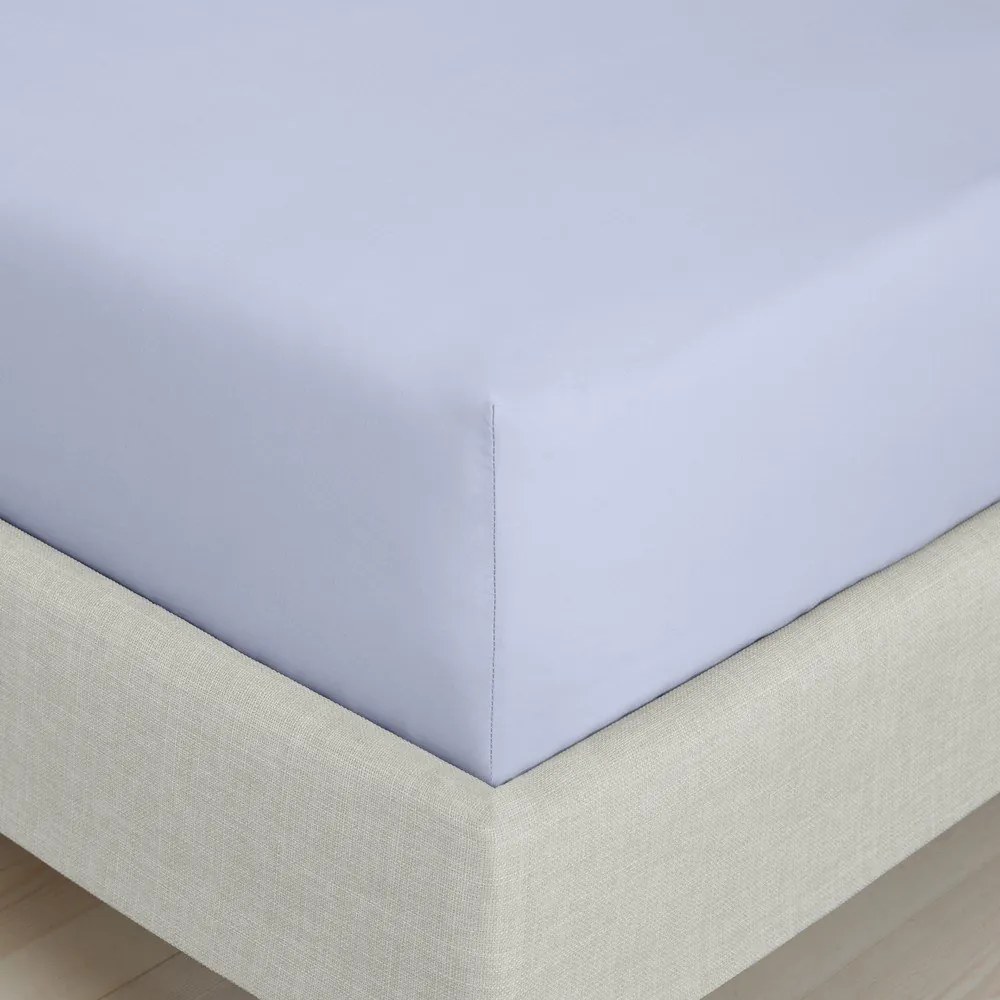 Levendula színű gumis pamut-perkál lepedő 150x200 cm Cotton Percale – Bianca
