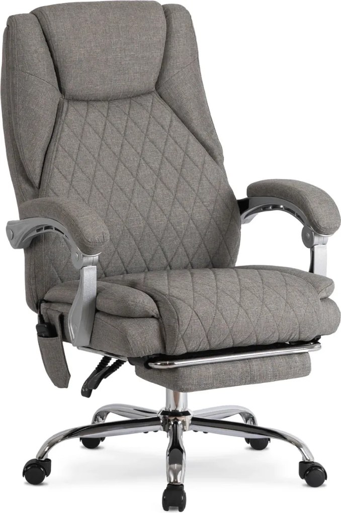 Forgószék masszírozó funkcióval, fűthető funkcióval, szürke színben, szövet kárpittal. GIORGIO