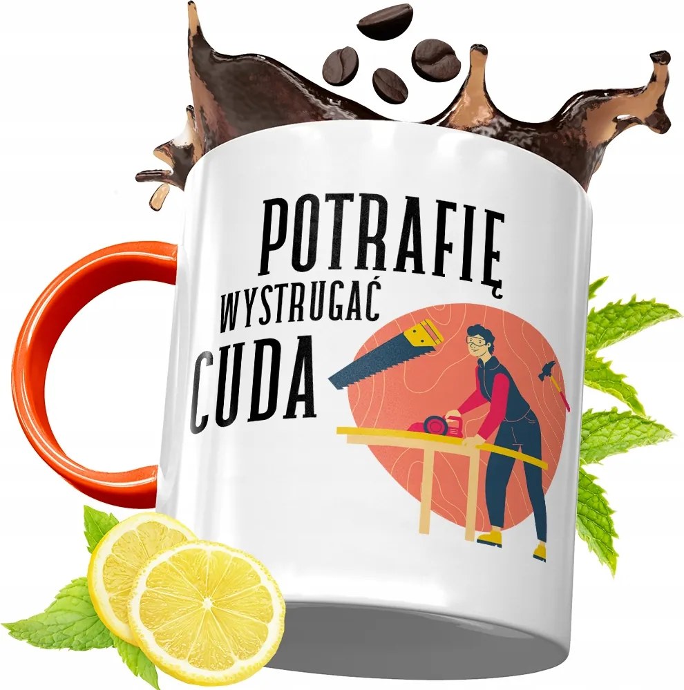 Narancssárga Bögre Asztalos Ácsoknak Ajándék fényképes nyomattal