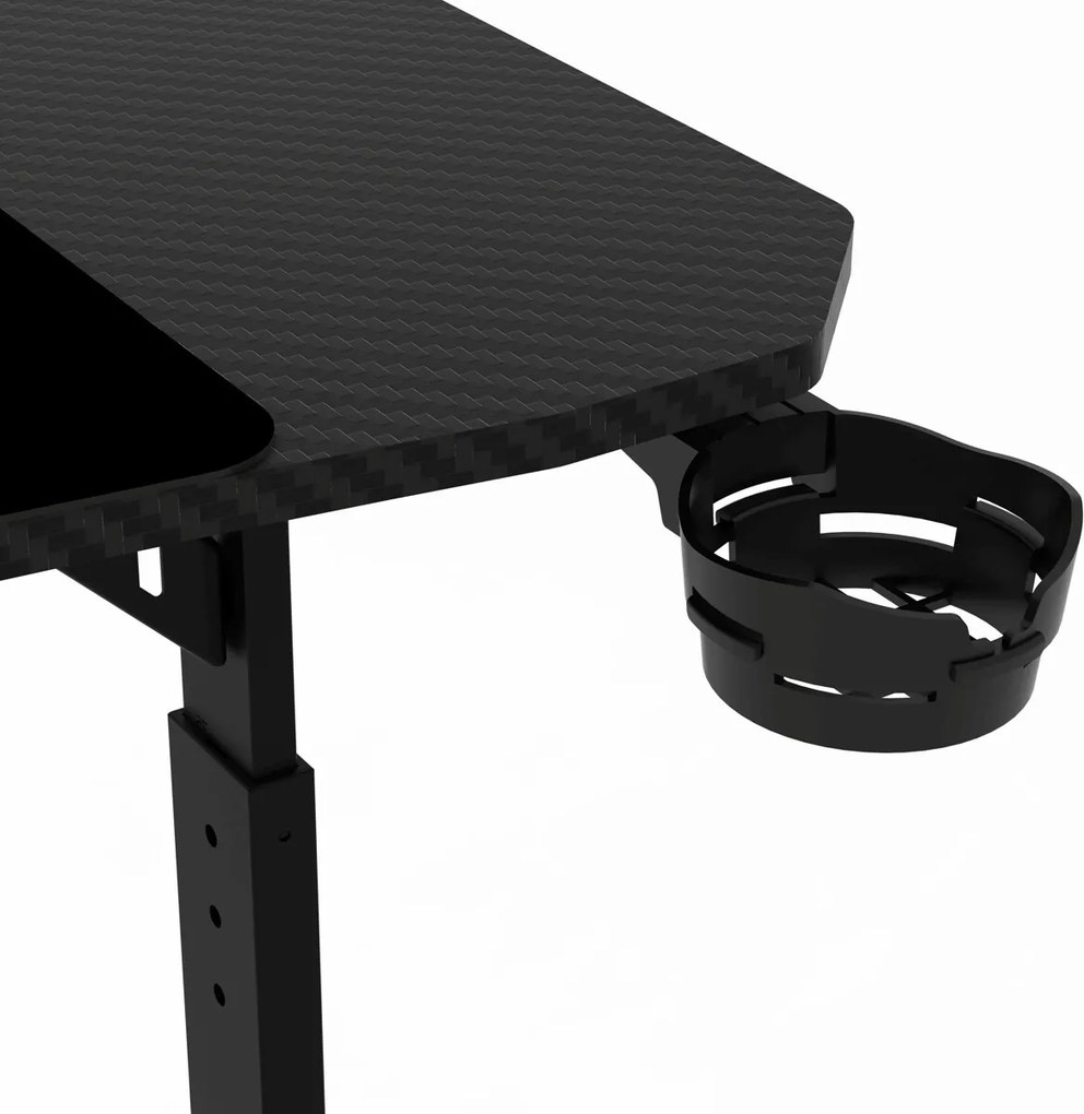 NERO karbon gamer asztal 160 × 60 cm