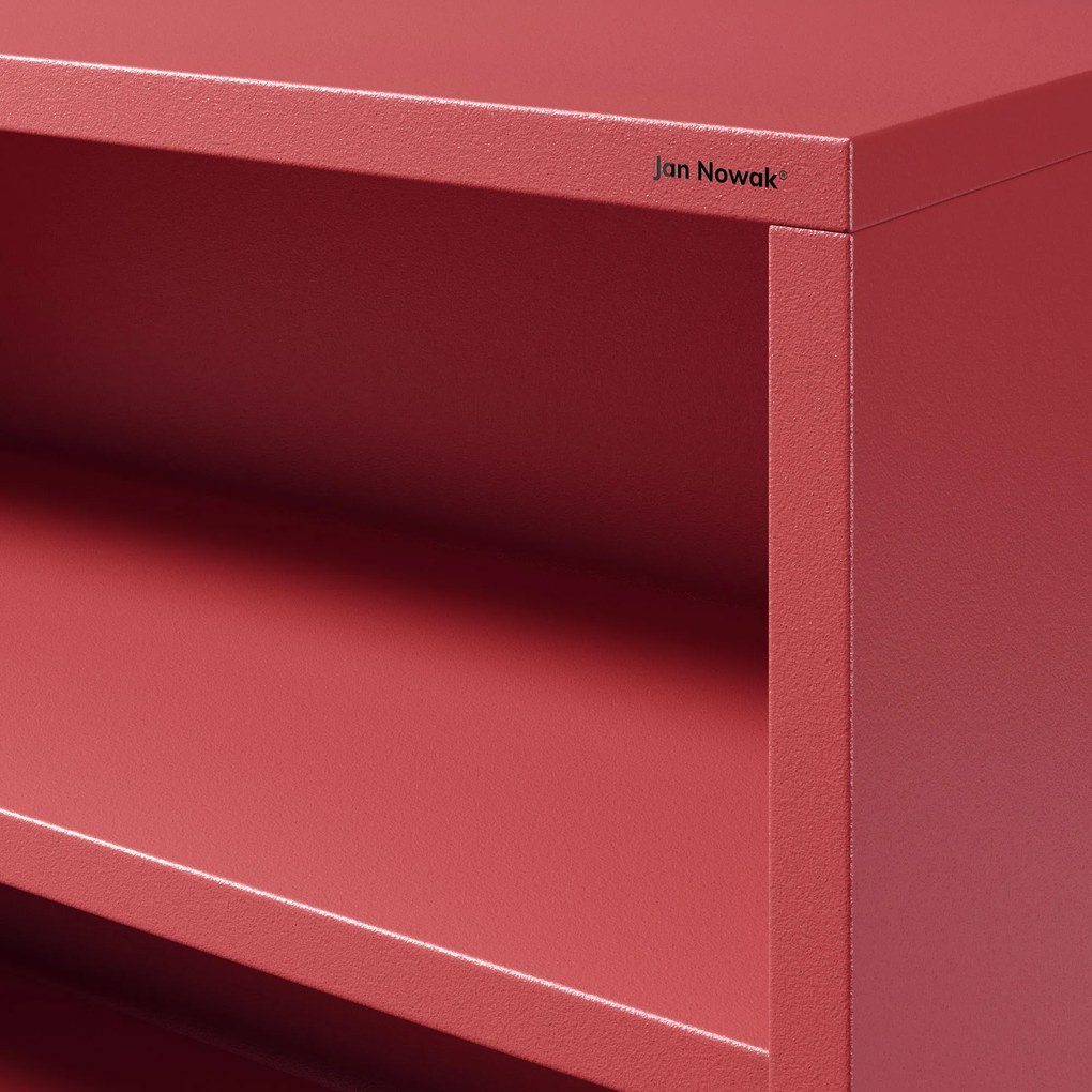 Alacsony polcos szekrény LUCA , 1000 x 900 x 350 mm, Modern: piros