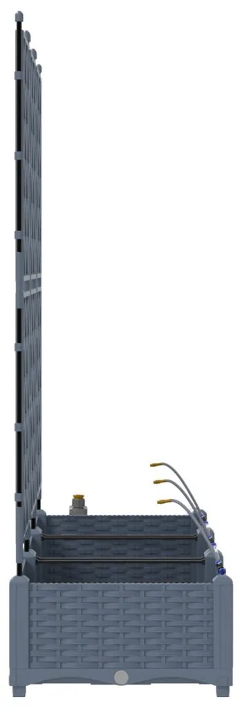 Kerti ültetők Világosszürke 120 x 40 x 126 cm Acél