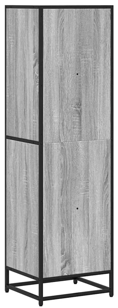 szürke sonoma színű szerelt fa könyvszekrény 40x35x139 cm