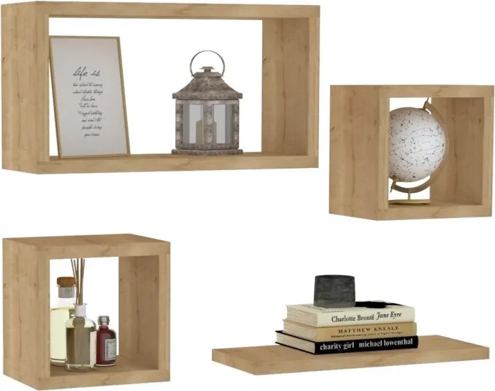 Fali polc, zafír tölgy 24x15x44 cm