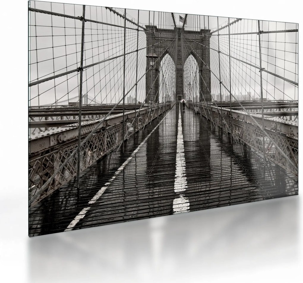 Üveg kép - Brooklyn híd (70x50 cm)