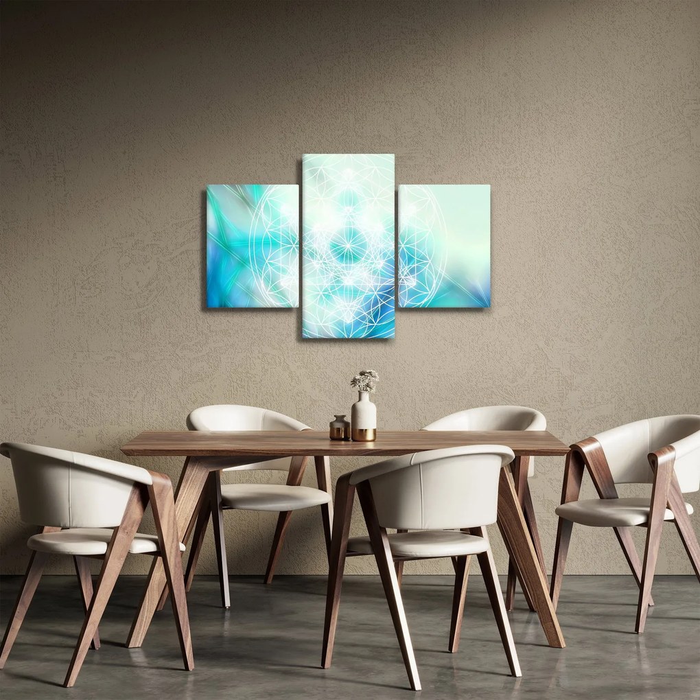 Kép - Merkaba türkiz háttérrel (90x60 cm)