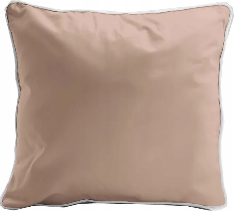 Párnahuzat 40x40cm makoszatinból Pure, luxus, Peach színű szegéllyel